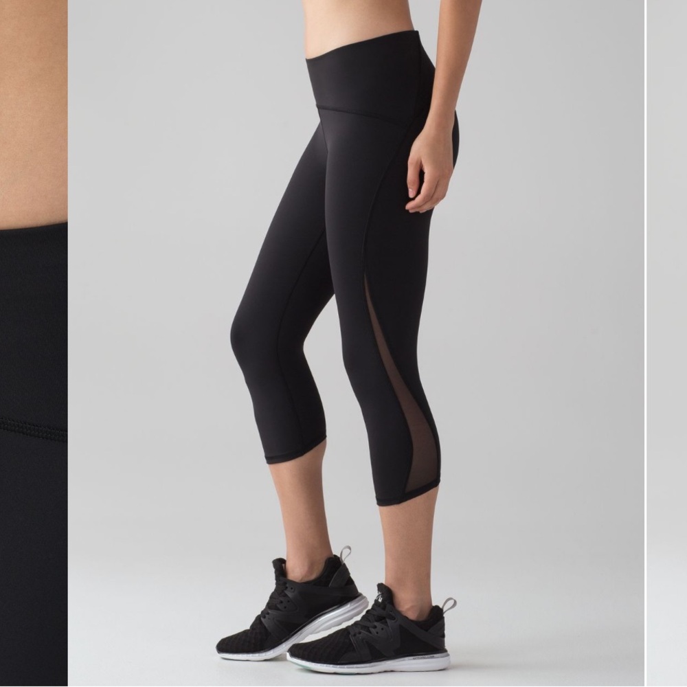 Size 6 Lululemon Train Times Crop 17” - Black